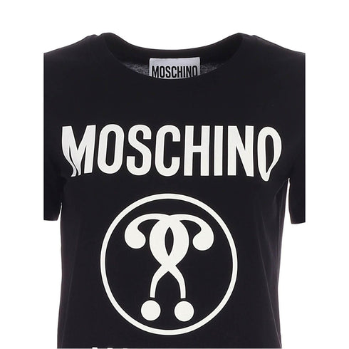 Moschino Double Question Mark Black T-Shirt 222EA07149541 2555